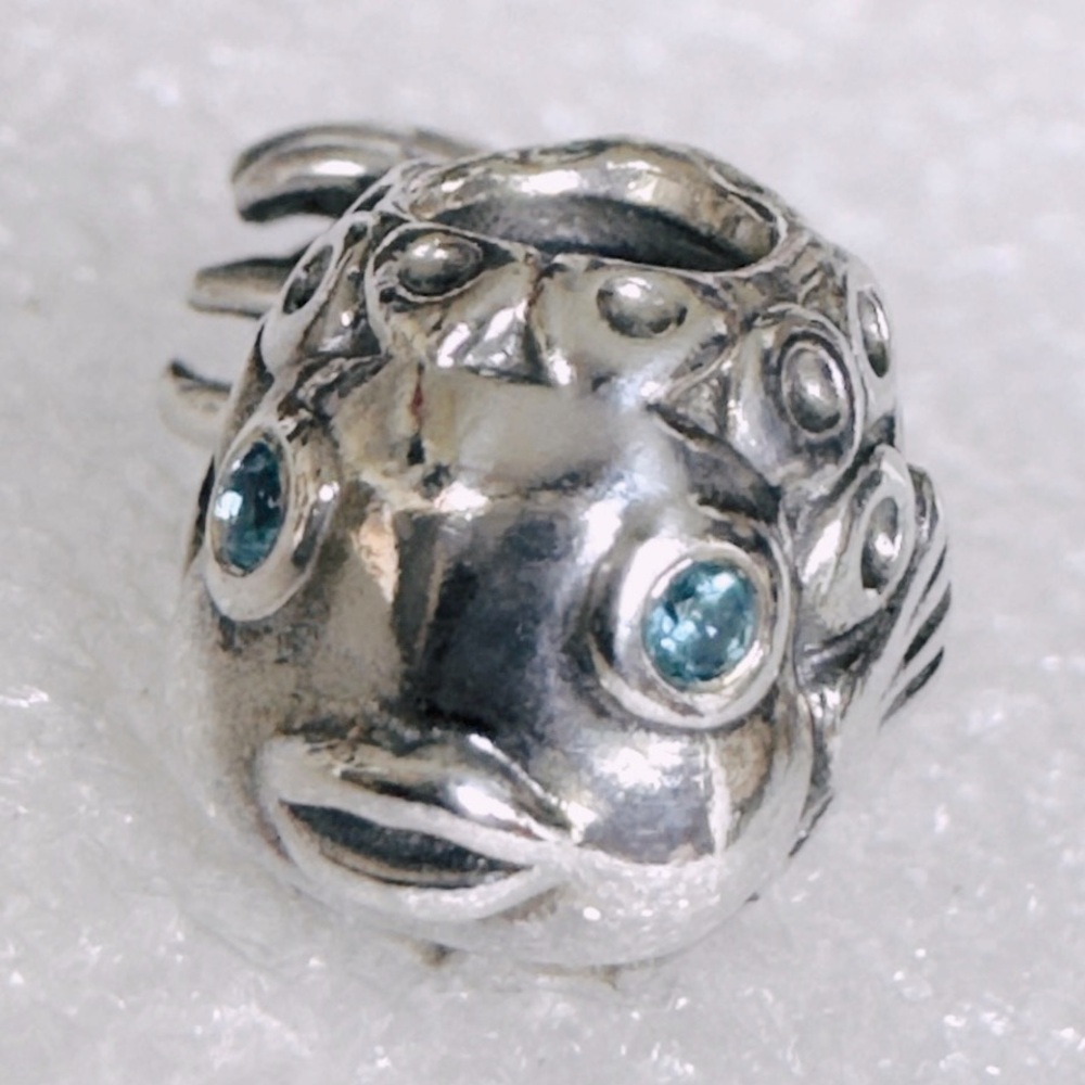 Genuine Pandora Charm Splish-Splash Deep Blue TreatedTopaz 791108TPP